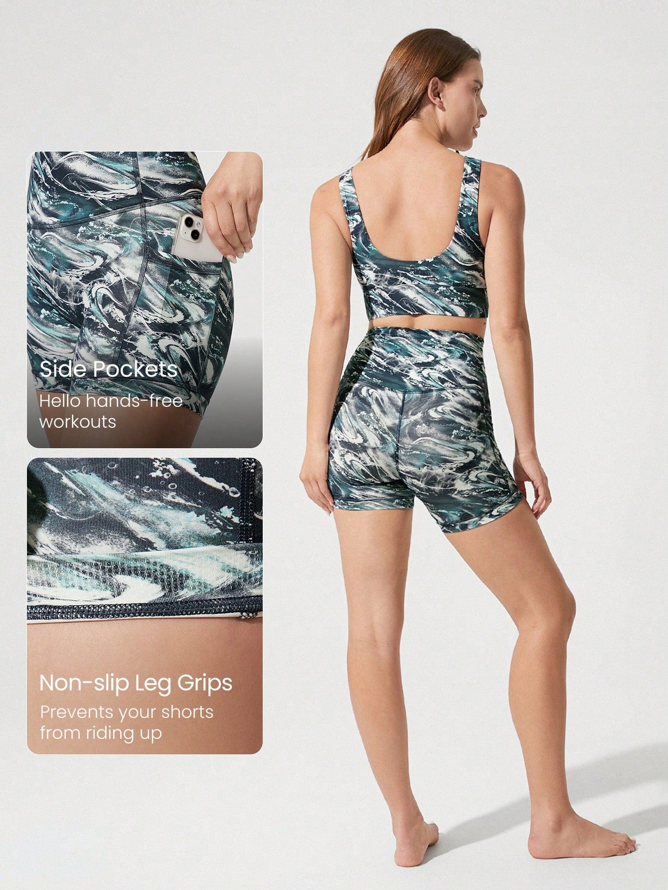 Clean & Direct (Best for general use)  Women's 4.3" Anti-Slip Pocket Bike Shorts - No Front Seam