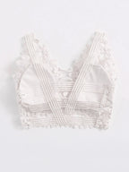 Women’s Guipure Lace Longline Bralette – Elegant Sheer Lingerie Top