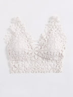 Women’s Guipure Lace Longline Bralette – Elegant Sheer Lingerie Top