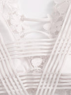 Women’s Guipure Lace Longline Bralette – Elegant Sheer Lingerie Top