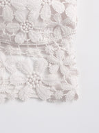Women’s Guipure Lace Longline Bralette – Elegant Sheer Lingerie Top