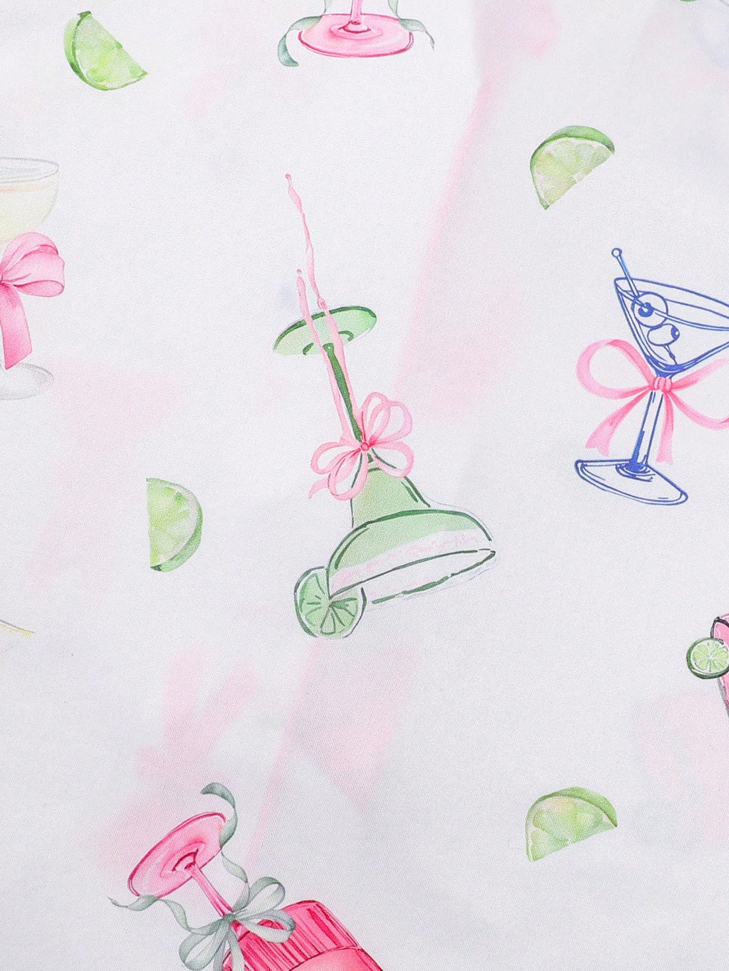 2-Piece Citrus & Wine Lounge Set | Collared Button-Up Top & Elastic Shorts