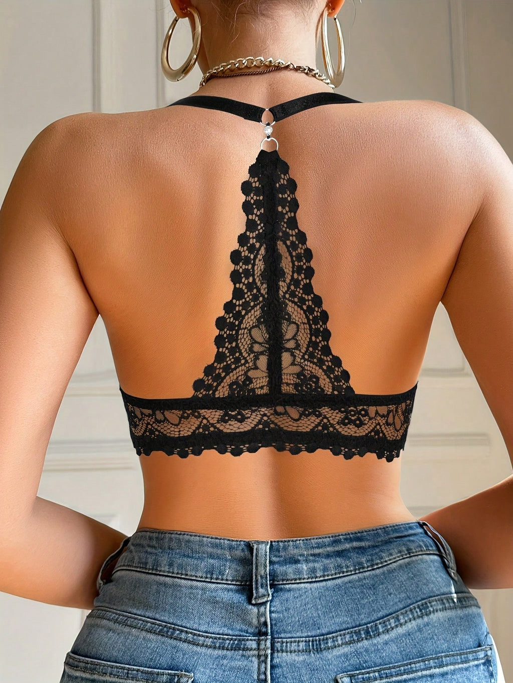 Women's Front Closure Lace Underwire Bra | U-Back Lift & Shape Comfortable Everyday Bra