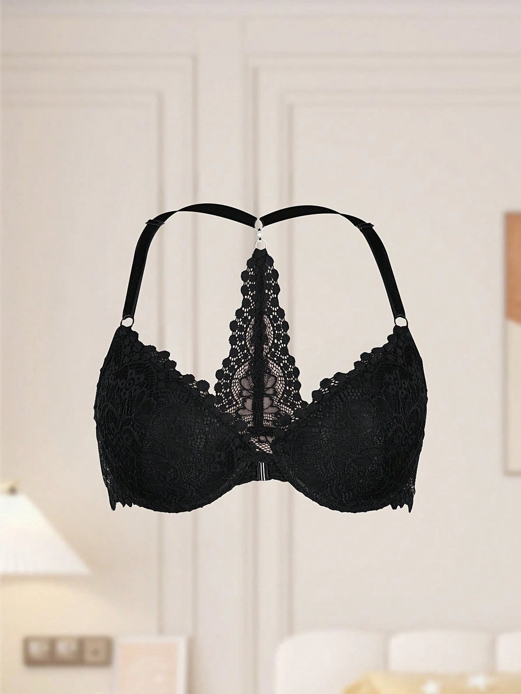 Women's Front Closure Lace Underwire Bra | U-Back Lift & Shape Comfortable Everyday Bra