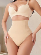 High Waist Seamless Thong Panty | Tummy Control Shapewear | Waist Slimming Shaping Briefs