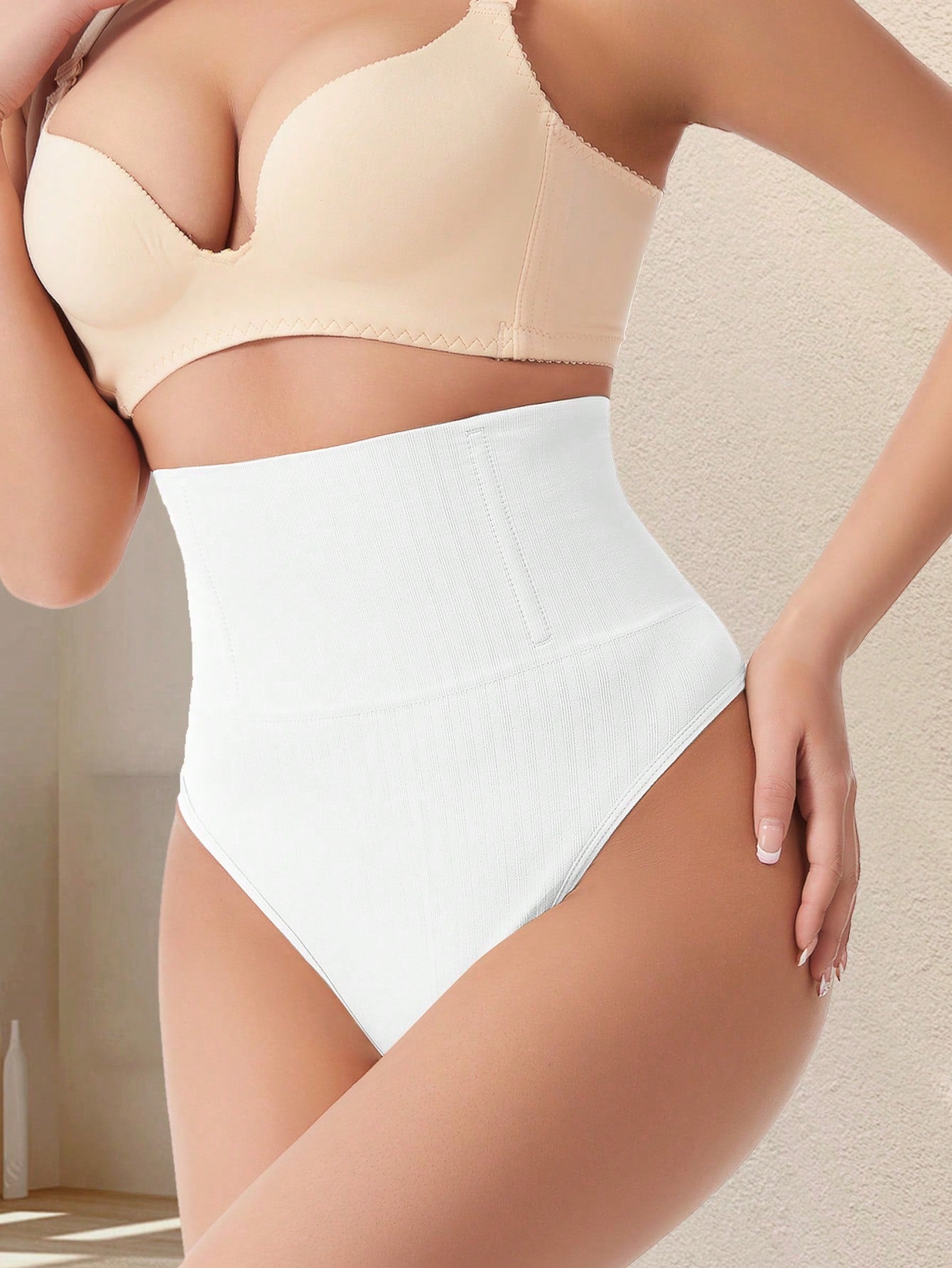 High Waist Seamless Thong Panty | Tummy Control Shapewear | Waist Slimming Shaping Briefs