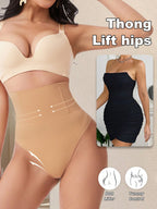 High Waist Seamless Thong Panty | Tummy Control Shapewear | Waist Slimming Shaping Briefs