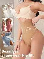 High Waist Seamless Thong Panty | Tummy Control Shapewear | Waist Slimming Shaping Briefs