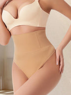 High Waist Seamless Thong Panty | Tummy Control Shapewear | Waist Slimming Shaping Briefs