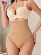 High Waist Seamless Thong Panty | Tummy Control Shapewear | Waist Slimming Shaping Briefs