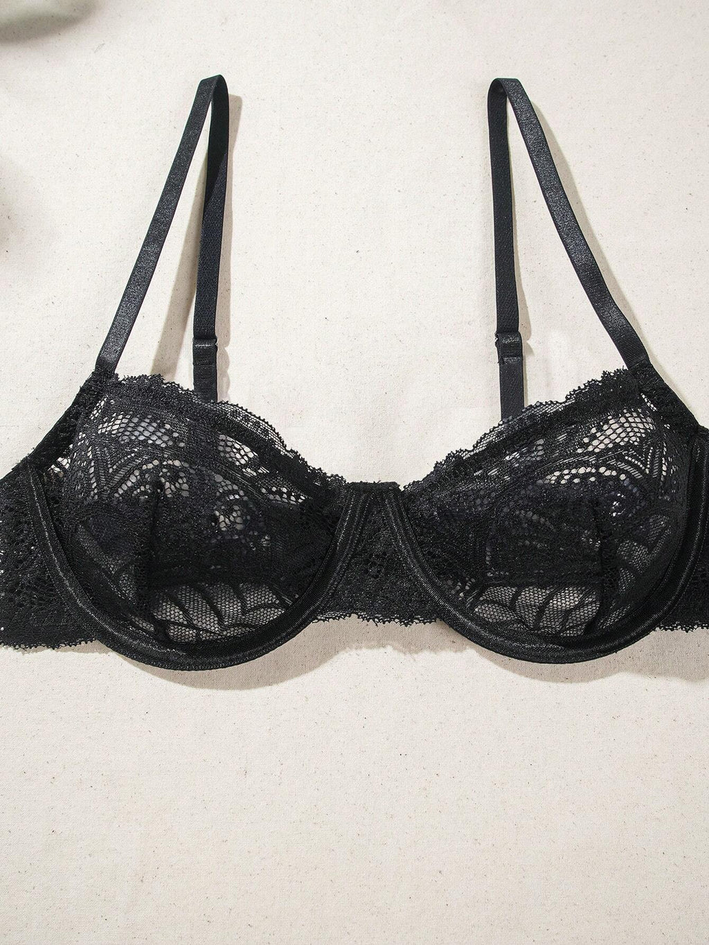 Women’s Lace Underwire Bra – Sexy Sheer Lingerie Support Bra