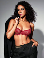 Women’s Lace Underwire Bra – Sexy Sheer Lingerie Support Bra