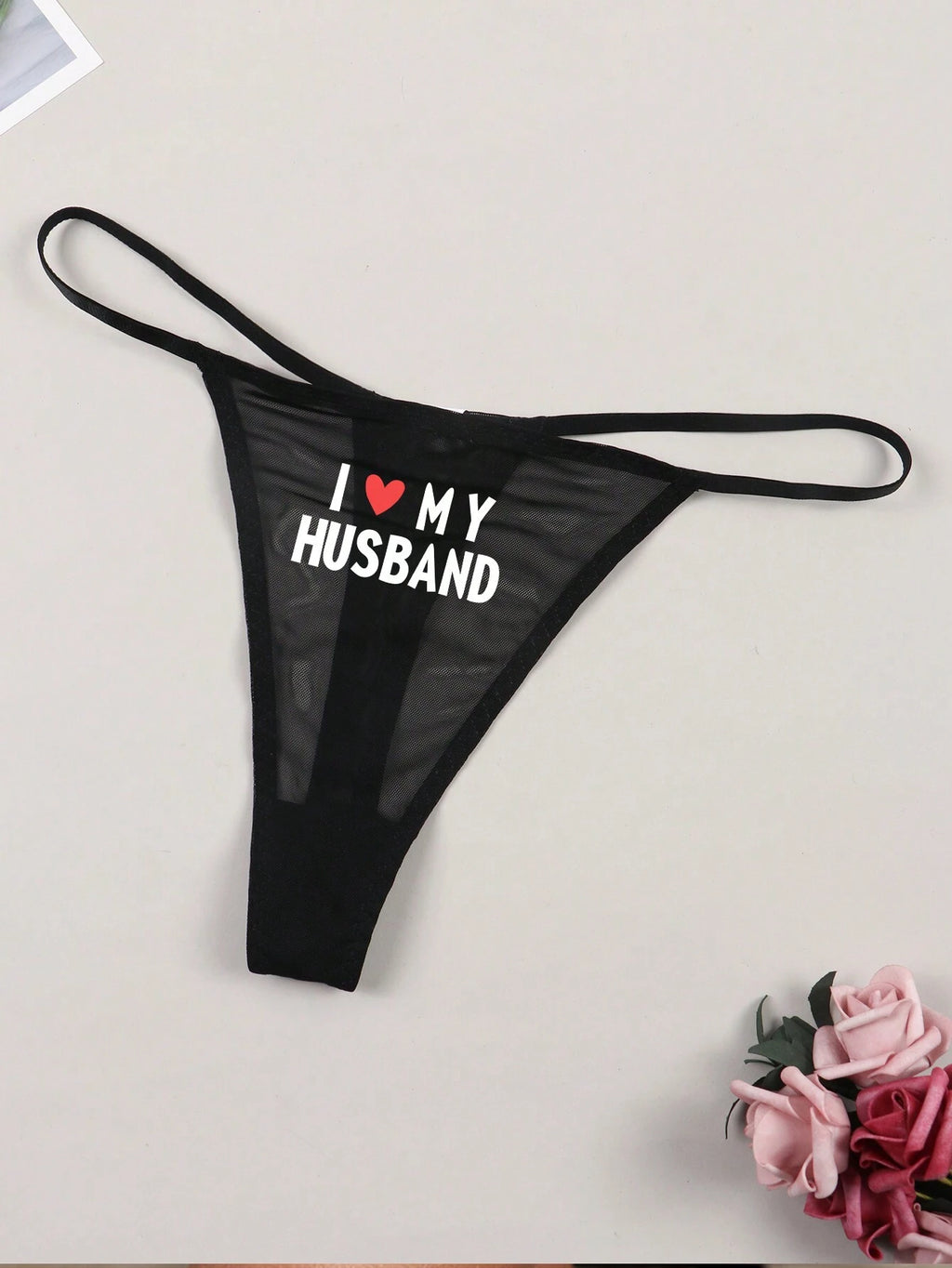 Lace Cartoon Print Thong Panties | Breathable Soft Fit | Lightweight Everyday Going-Out Underwear