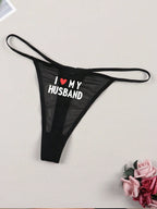 Lace Cartoon Print Thong Panties | Breathable Soft Fit | Lightweight Everyday Going-Out Underwear