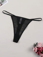 Lace Cartoon Print Thong Panties | Breathable Soft Fit | Lightweight Everyday Going-Out Underwear