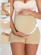 Expandable Maternity Support Shorts | High-Waist Pregnancy Workout Cycle Short