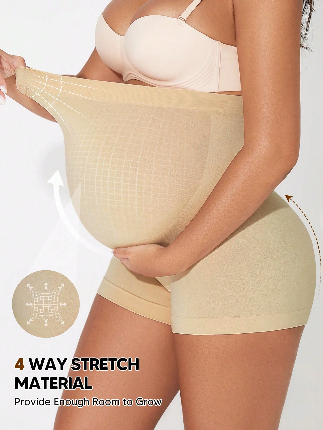 Expandable Maternity Support Shorts | High-Waist Pregnancy Workout Cycle Short