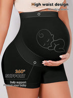 Expandable Maternity Support Shorts | High-Waist Pregnancy Workout Cycle Short