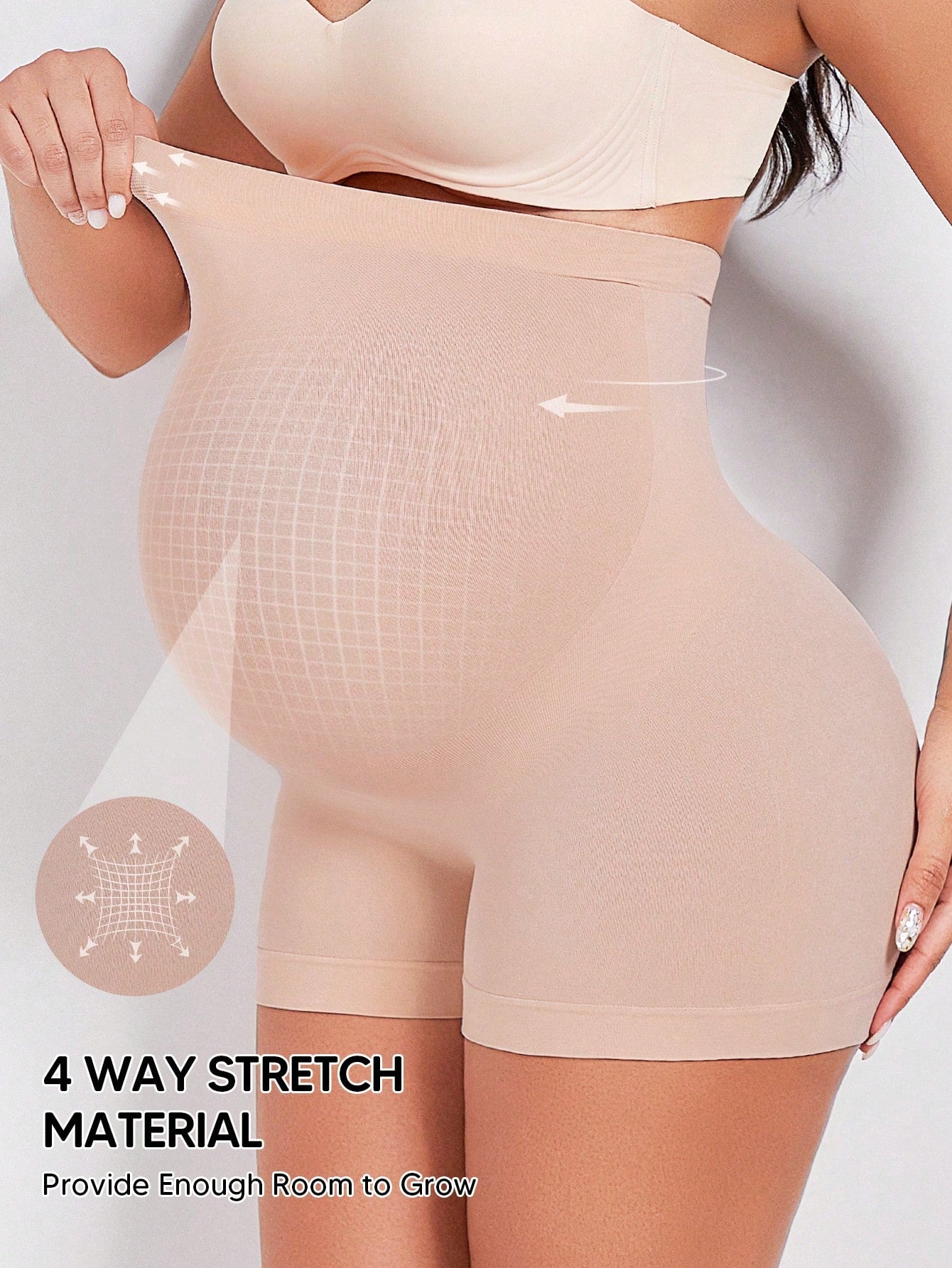 Expandable Maternity Support Shorts | High-Waist Pregnancy Workout Cycle Short