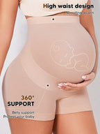 Expandable Maternity Support Shorts | High-Waist Pregnancy Workout Cycle Short