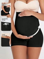 Expandable Maternity Support Shorts | High-Waist Pregnancy Workout Cycle Short