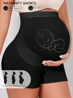 Expandable Maternity Support Shorts | High-Waist Pregnancy Workout Cycle Short