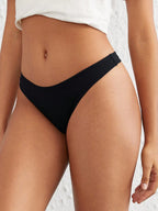5-Pack Cotton Thong Panties | Low-Rise Breathable Comfortable Fit | Everyday Essentials