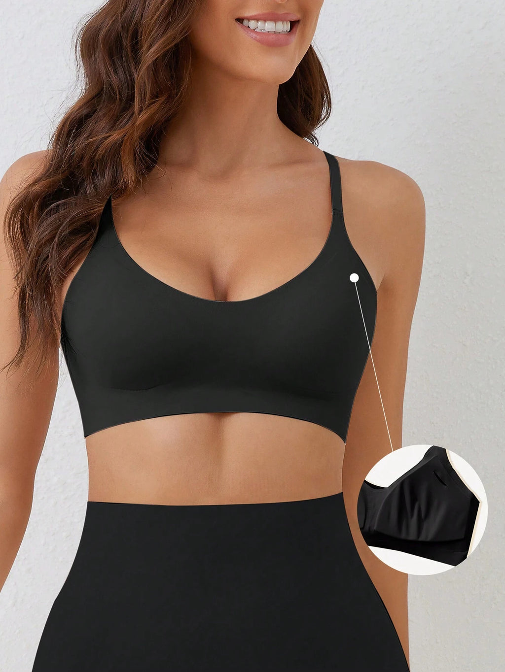 Seamless Push-Up Backless Bralette | Minimalist Crop Bra | Comfortable Everyday Wear