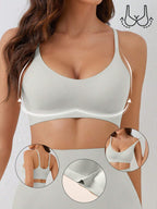 Seamless Push-Up Backless Bralette | Minimalist Crop Bra | Comfortable Everyday Wear