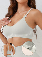 Seamless Push-Up Backless Bralette | Minimalist Crop Bra | Comfortable Everyday Wear