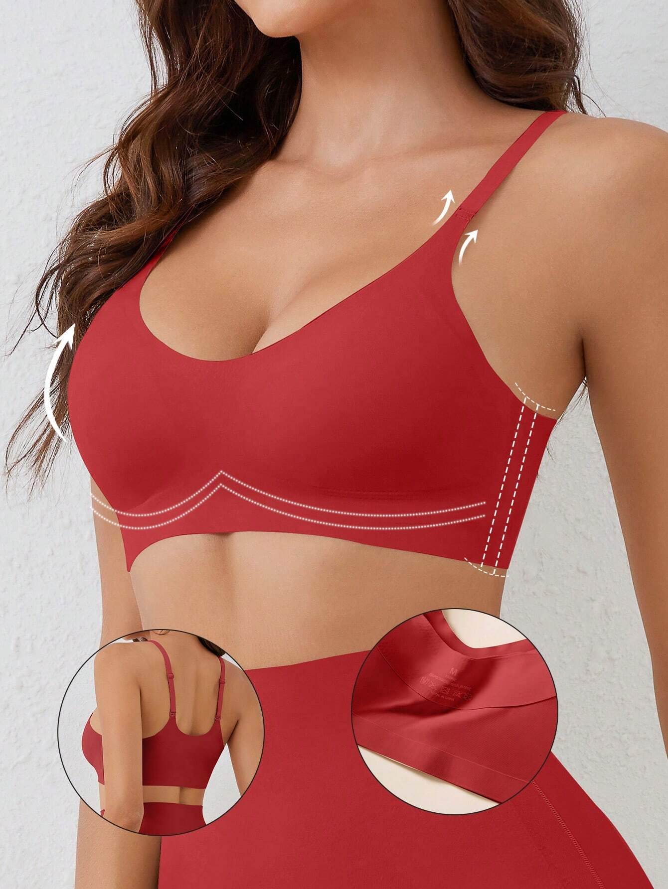 Seamless Push-Up Backless Bralette | Minimalist Crop Bra | Comfortable Everyday Wear