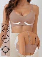 Seamless Push-Up Backless Bralette | Minimalist Crop Bra | Comfortable Everyday Wear
