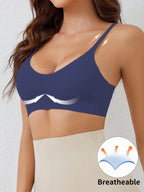 Seamless Push-Up Backless Bralette | Minimalist Crop Bra | Comfortable Everyday Wear