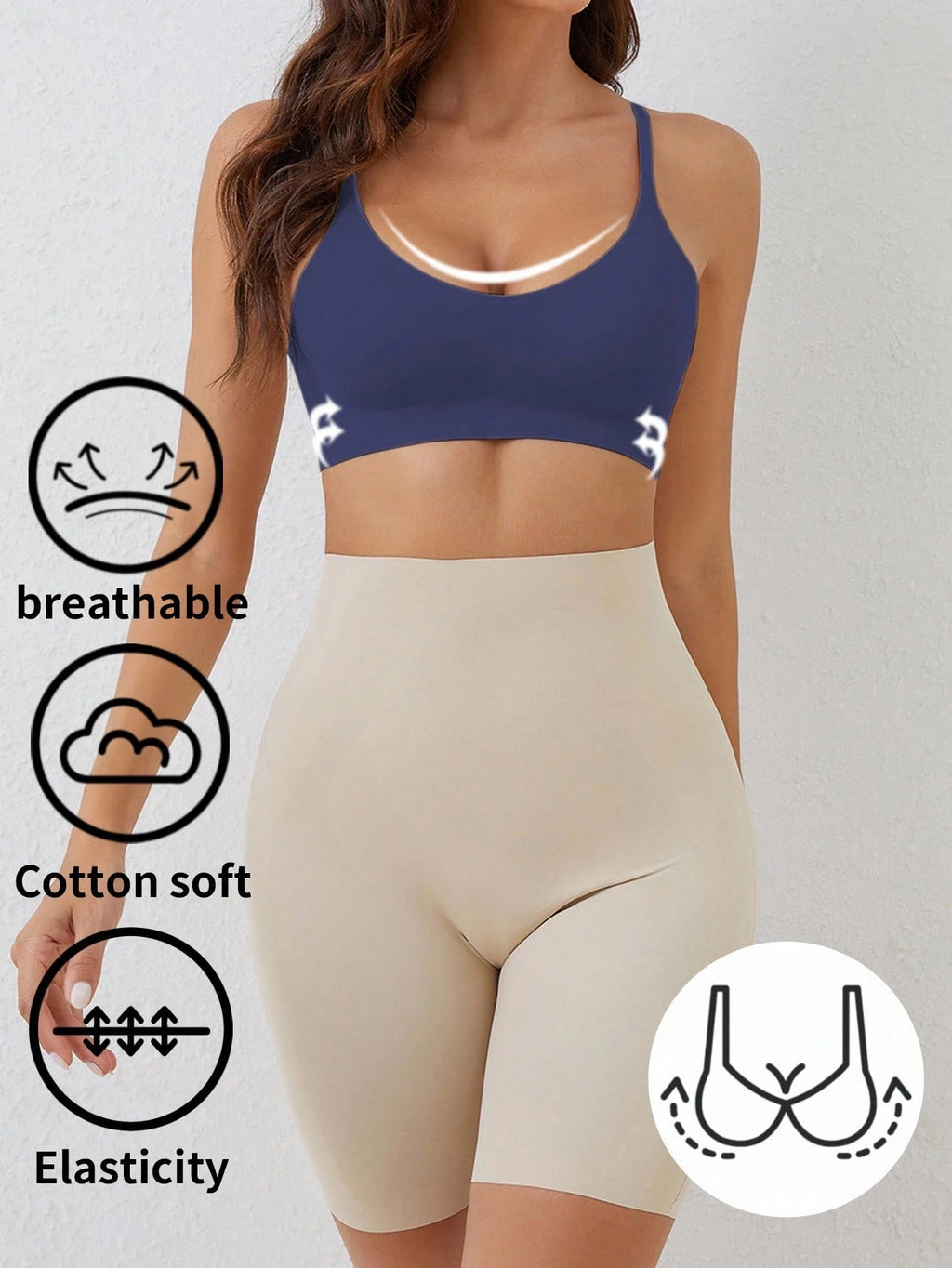 Seamless Push-Up Backless Bralette | Minimalist Crop Bra | Comfortable Everyday Wear