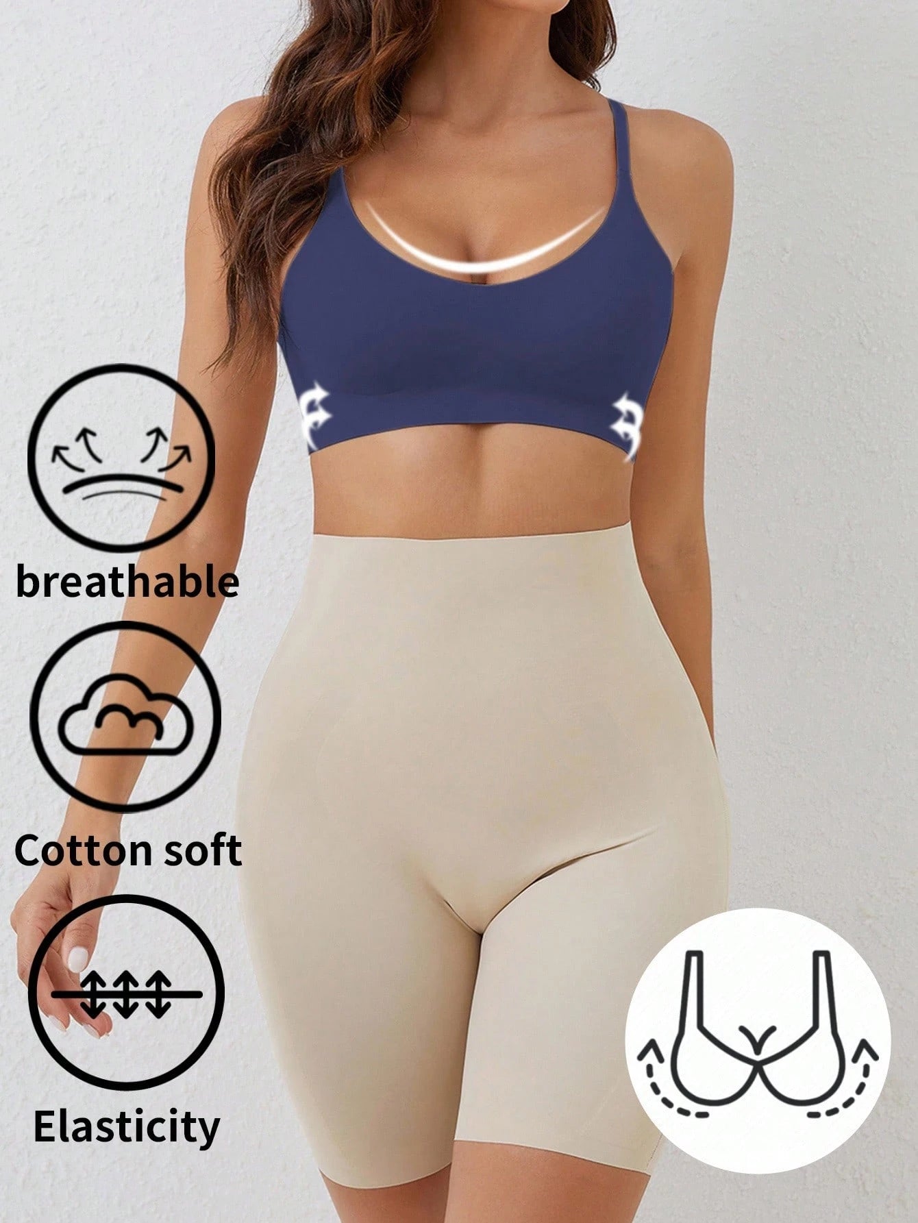 Seamless Push-Up Backless Bralette | Minimalist Crop Bra | Comfortable Everyday Wear