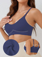 Seamless Push-Up Backless Bralette | Minimalist Crop Bra | Comfortable Everyday Wear