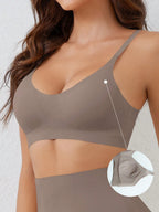 Seamless Push-Up Backless Bralette | Minimalist Crop Bra | Comfortable Everyday Wear