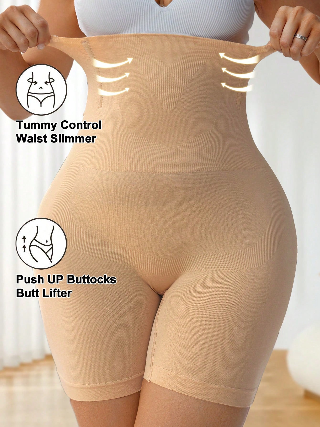 Plus Size High Waist Shaping Panties | Seamless Tummy Control Underwear | Butt-Lifting Slimming Shorts