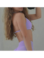 Backless Spaghetti Strap Sports Bra | Seamless Cropped Yoga Workout Camisole Top with Light Support