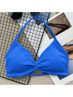 Backless Spaghetti Strap Sports Bra | Seamless Cropped Yoga Workout Camisole Top with Light Support