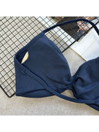 Backless Spaghetti Strap Sports Bra | Seamless Cropped Yoga Workout Camisole Top with Light Support