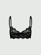Women’s Gothic Floral Lace Underwire Triangle Bra | Sheer Mesh Sexy Lingerie
