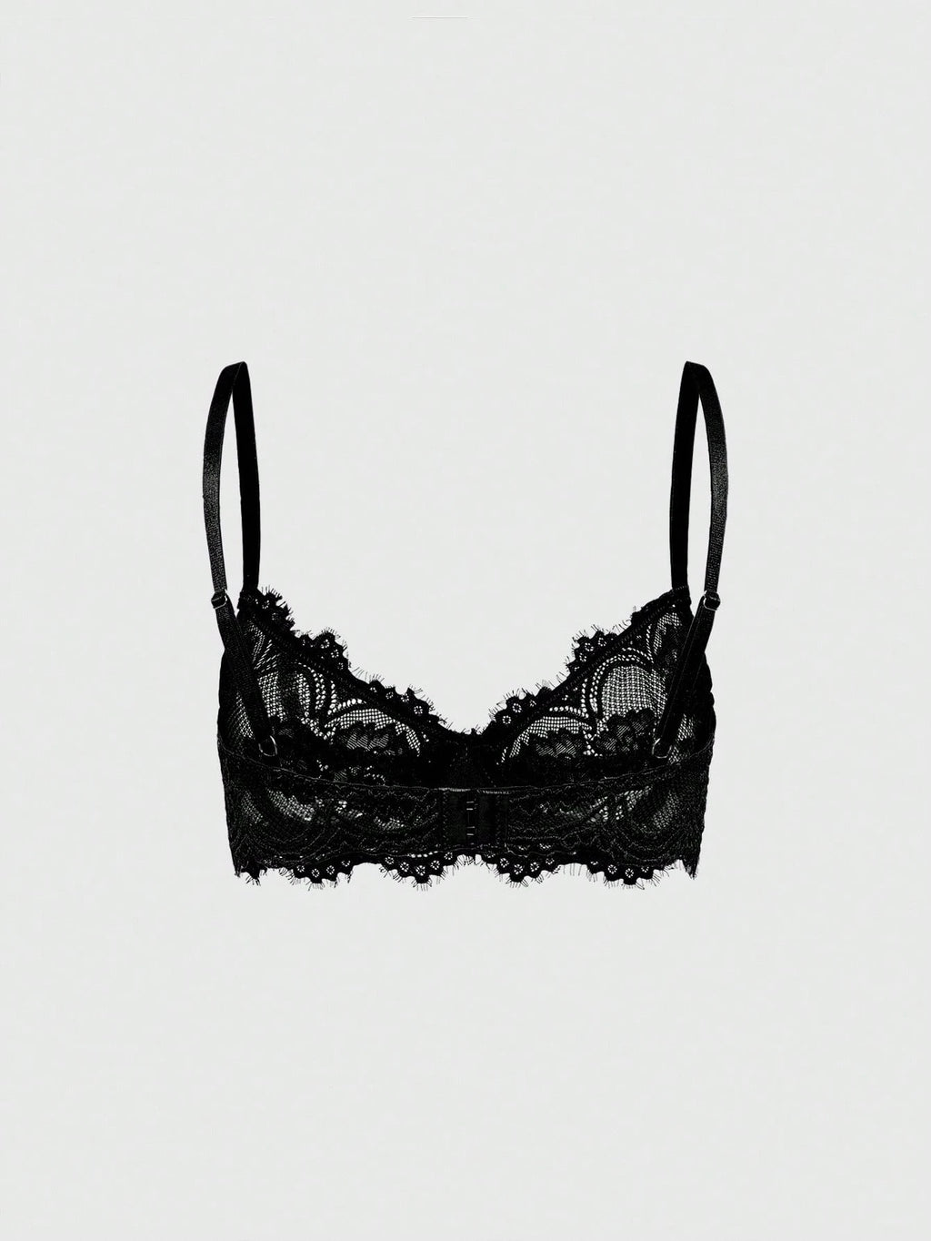Women’s Gothic Floral Lace Underwire Triangle Bra | Sheer Mesh Sexy Lingerie