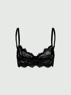 Women’s Gothic Floral Lace Underwire Triangle Bra | Sheer Mesh Sexy Lingerie