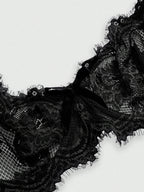Women’s Gothic Floral Lace Underwire Triangle Bra | Sheer Mesh Sexy Lingerie