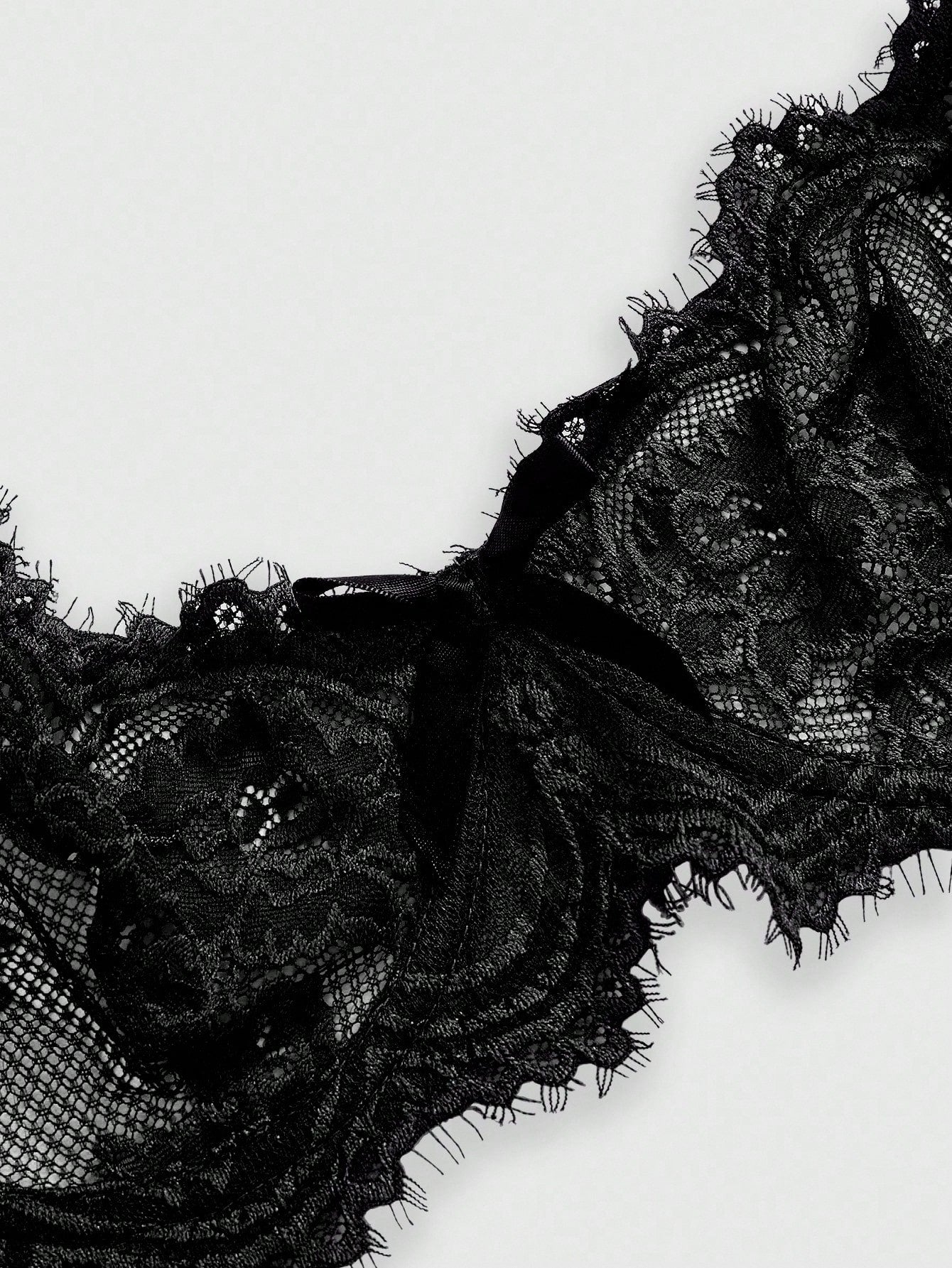 Women’s Gothic Floral Lace Underwire Triangle Bra | Sheer Mesh Sexy Lingerie