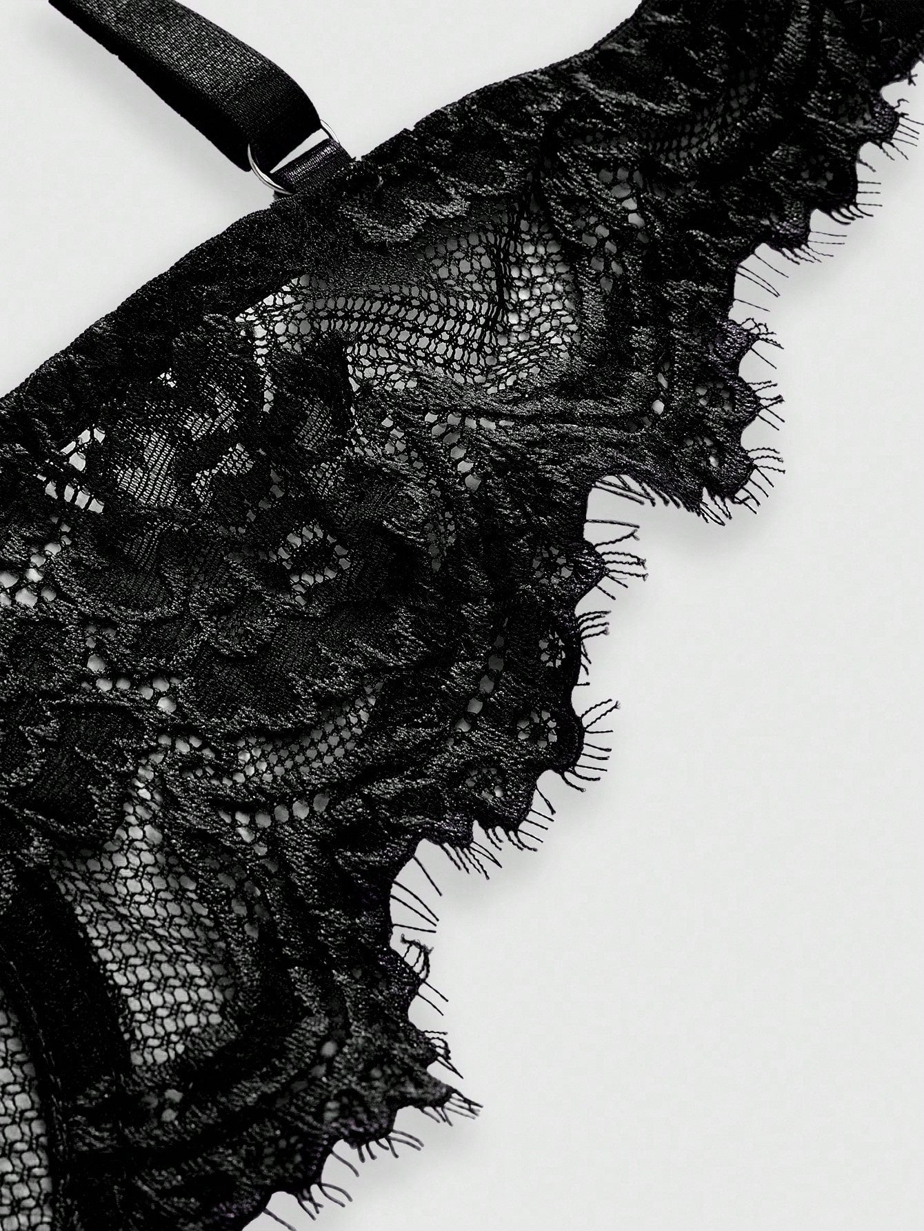 Women’s Gothic Floral Lace Underwire Triangle Bra | Sheer Mesh Sexy Lingerie