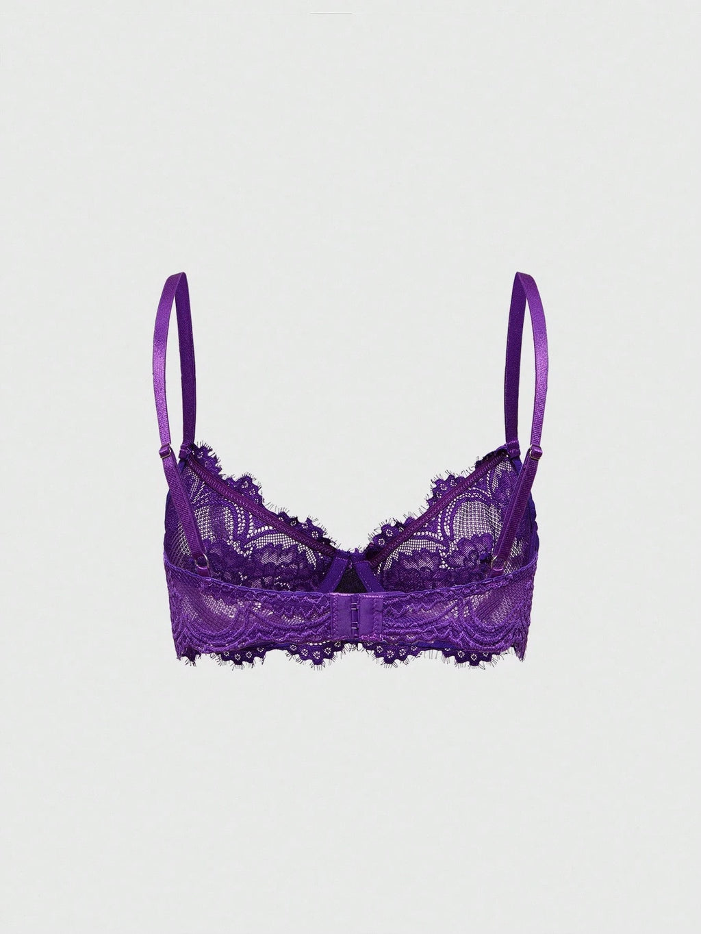 Women’s Gothic Floral Lace Underwire Triangle Bra | Sheer Mesh Sexy Lingerie