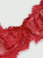 Women’s Gothic Floral Lace Underwire Triangle Bra | Sheer Mesh Sexy Lingerie