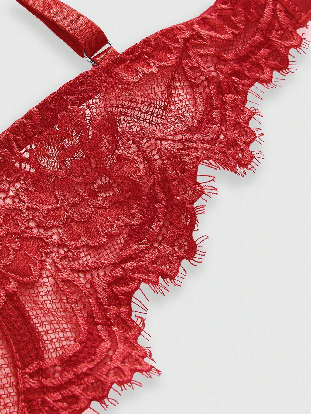 Women’s Gothic Floral Lace Underwire Triangle Bra | Sheer Mesh Sexy Lingerie